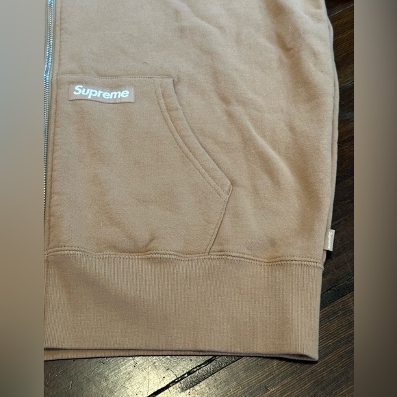 NWT SS2023 SUPREME DOUBLE HOOD FACEMASK ZIP-UP HOODIE LIGHT BROWN MEDIUM - Picture 6 of 16